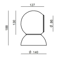 Plafonnier, Gravitino 541, blanc, LED, dim, 3000K, 956 lm, Ø14cm, H18,8cm - Stilnovo