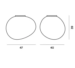 Plafonnier & Spot*Foscarini Plafonnier, Gregg Grande, , L47cm, H39cm - blanc