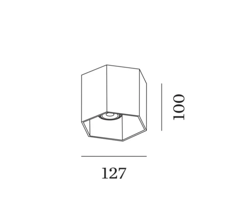 Plafonnier, Hexo 1.0 PAR16, noir, Ø12,7cm, H10cm - Wever-Ducre