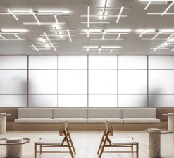 Plafonnier & Spot*Panzeri Plafonnier, Hilow, , LED, 2700K, 4602lm, L113cm, H13cm - blanc