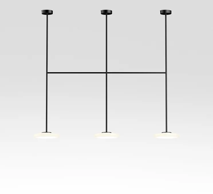Plafonnier, Ihana, opale et noir, LED, 2700K, 3x1019lm, L168cm, H150cm - Marset