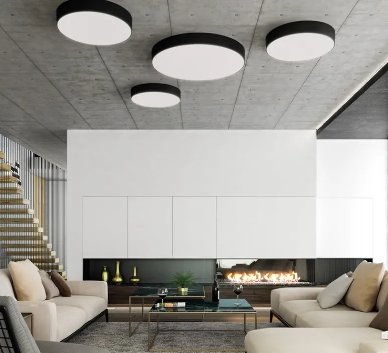 Plafonnier & Spot*ACB Plafonnier, Isia Pro, , LED, 4000K, 5750 lm, Ø60cm, H10cm - noir