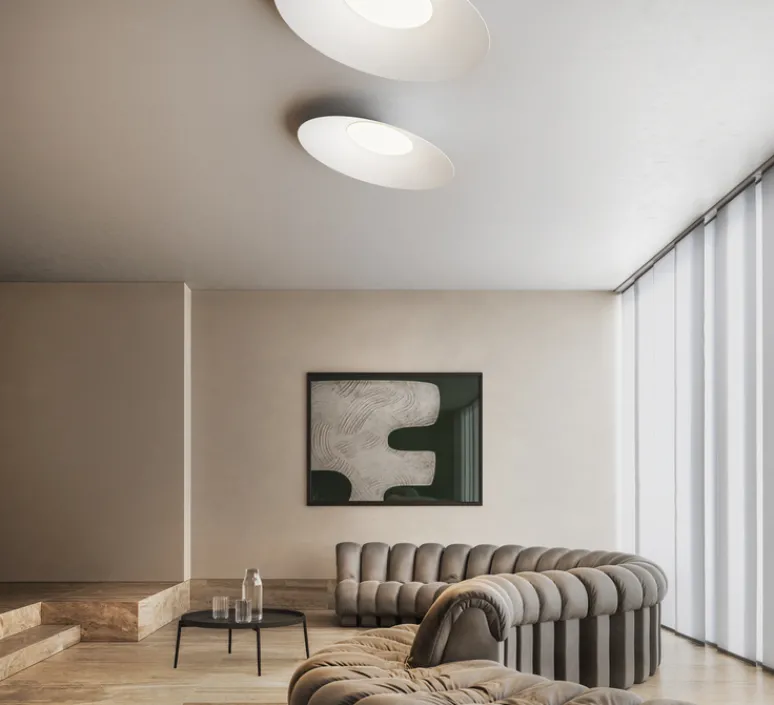 Plafonnier & Spot*KDLN Plafonnier, Kate, , LED, dim, 2700K, 6600 lm, Ø90cm, H27cm - blanc