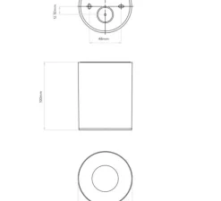 Plafonnier & Spot*Astro Plafonnier, Kos Round 100 LED, , IP65, LED, 3000K, 329lm, Ø8cm, H10cm - blanc