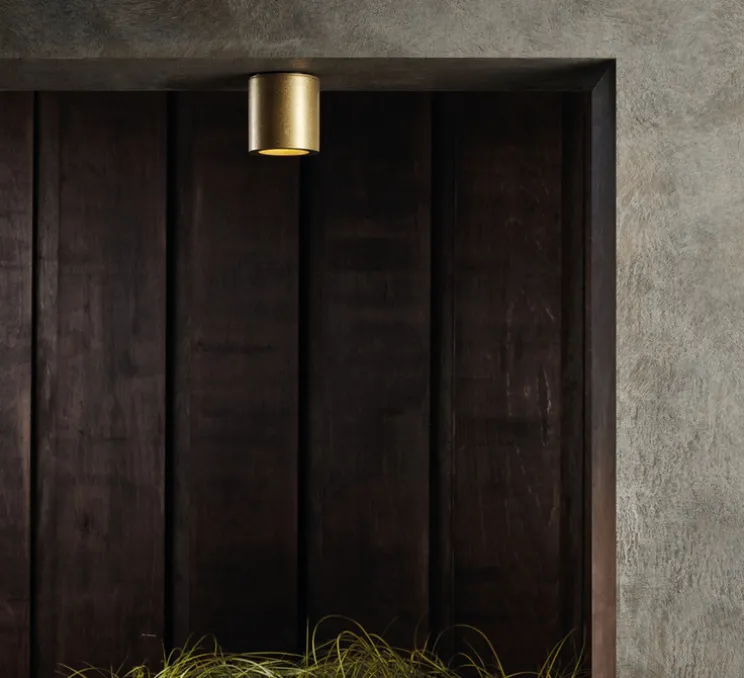 Plafonnier, Kos Round, laiton massif, IP44, Ø8,5cm, H8,5cm - ASTRO