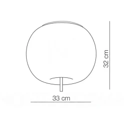 Plafonnier, Kushi 33, blanc, cuivre, Ø33cm, H33cm - KDLN