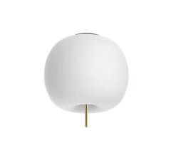 Plafonnier & Spot*KDLN Plafonnier, Kushi 16, , Ø16cm, H16cm - blanc, laiton