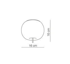 Plafonnier, Kushi 16, noir et blanc, Ø16cm, H16cm - KDLN