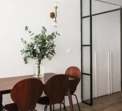 Plafonnier, lampe porcelaine et métal, noir, Ø110cm, H58,5cm - ZANGRA