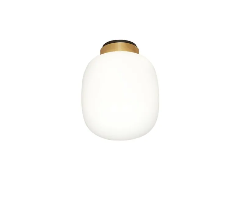 Plafonnier & Spot*Tooy Plafonnier, Legier, 557.72, , IP40, LED, dim, 2700K, 800 lm, Ø25cm, H30cm - noir texturé, laiton brossé, verre opalin