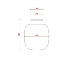 Plafonnier & Spot*Tooy Plafonnier, Legier, 557.72, , IP40, LED, dim, 2700K, 800 lm, Ø25cm, H30cm - noir texturé, laiton brossé, verre opalin
