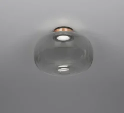 Plafonnier, Legier 557.74, noir, verre fumé, IP40, LED, dim, 2700K, 800 lm, Ø35cm, H26cm - Tooy