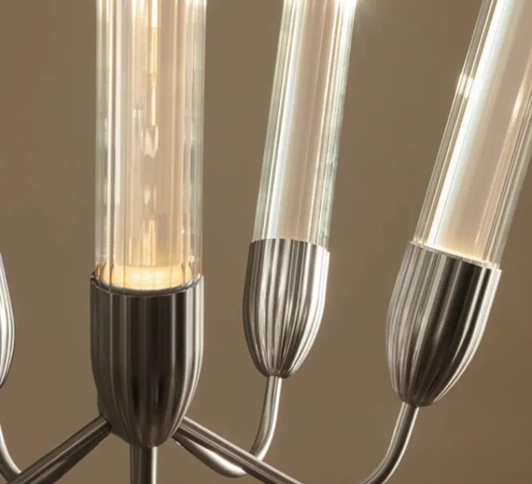 Plafonnier & Spot*Umage Plafonnier, Lemon squeeze penta short, , Ø68,8cm, H97,5-152,5 cm - acier poli, verre opalin