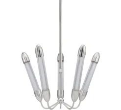 Plafonnier & Spot*Umage Plafonnier, Lemon squeeze penta short, , Ø68,8cm, H97,5-152,5 cm - acier poli, verre opalin