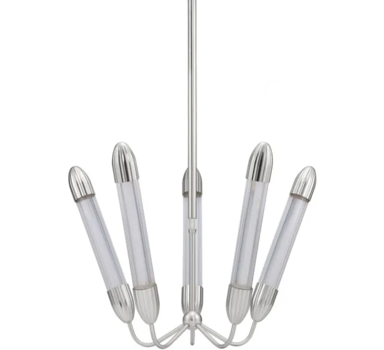 Plafonnier & Spot*Umage Plafonnier, Lemon squeeze penta short, , Ø68,8cm, H97,5-152,5 cm - acier poli, verre opalin