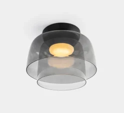 Plafonnier & Spot*LEDS C4 Plafonnier, Levels, 2 Bodies, , LED, dim, 2700-3000-4000K, 1850 lm, Ø32cm, H28cm - fumé