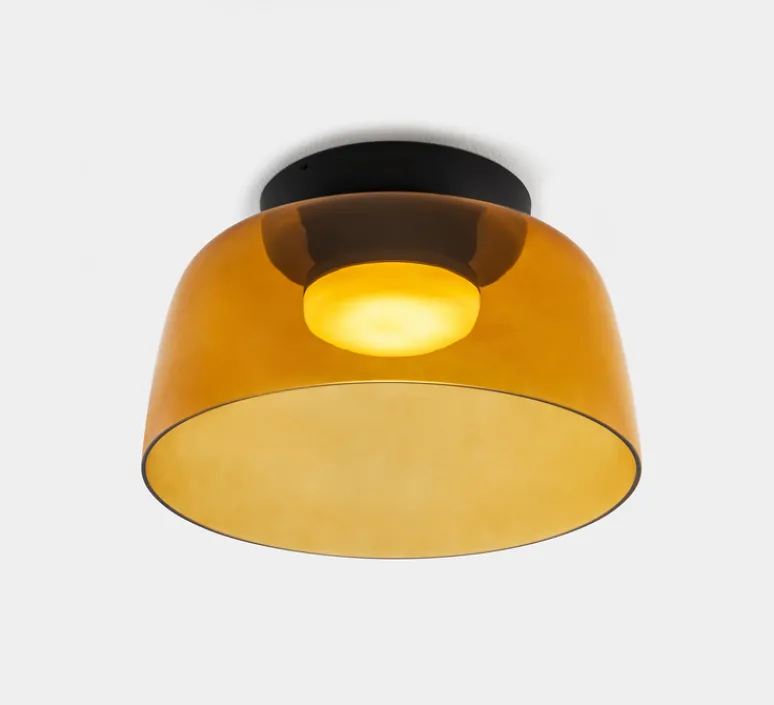 Plafonnier & Spot*LEDS C4 Plafonnier, Levels, 1 Body, , LED, dim, 2700-3000-4000K, 1850 lm, Ø32cm, H20cm - ambré