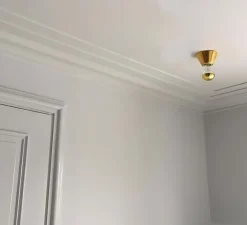 Plafonnier & Spot*Zangra Plafonnier, light.001, pcelaine plaquée 18 carats, Ø10cm, H5,5cm - or