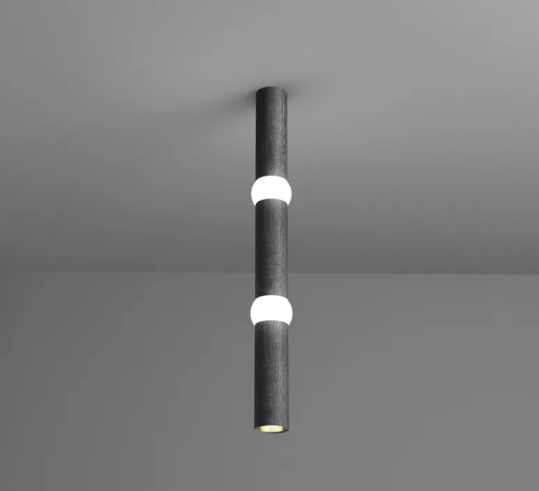 Plafonnier & Spot*Oblure Plafonnier, Lightbone L, , LED, Ø7,6cm, H83,6cm - noir