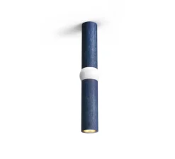 Plafonnier, Lightbone M, bleu, LED, Ø7,6cm, H53,6cm - Oblure