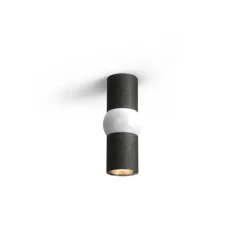 Plafonnier, Lightbone S, noir, LED, Ø7,6cm, H24cm - Oblure