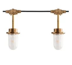 Plafonnier, light.o.102, laiton, IP64, Ø13,5cm, H35,5cm - Zangra