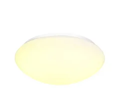 Plafonnier & Spot*SLV Plafonnier, LIPSY DOME 40, , IP44, LED, 3000K/4000K, 2200 lm, Ø35cm, H11cm - blanc