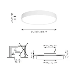 Plafonnier, LP Slim Round Apparent, blanc, LED, 3000k, 2404lm, Ø25cm, H11cm - Louis Poulsen