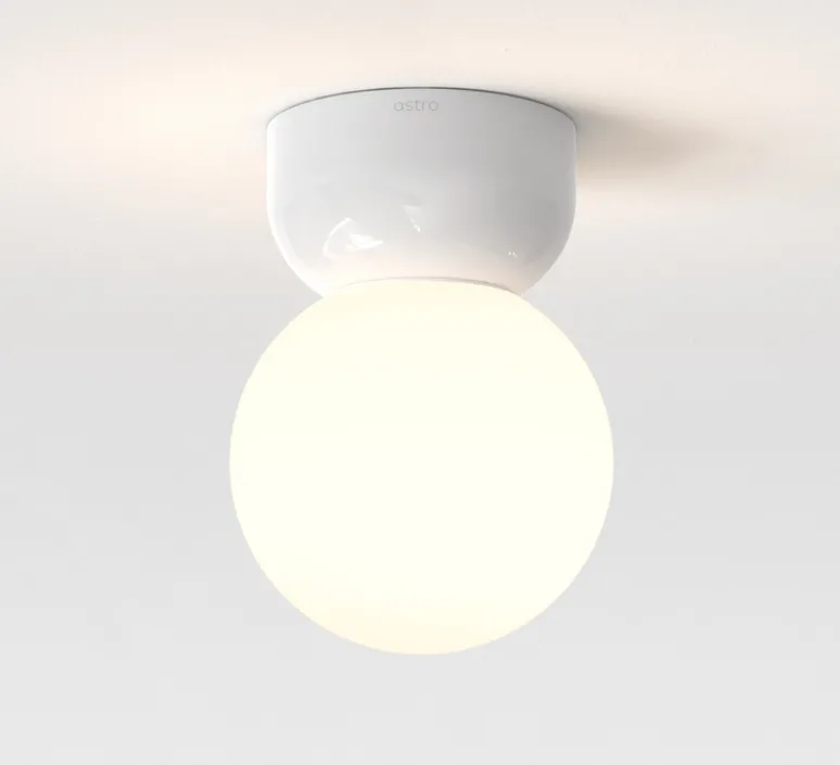 Plafonnier & Spot*Astro Plafonnier, Lyra 140, , IP44, Ø14cm, H19,5cm - blanc brillant