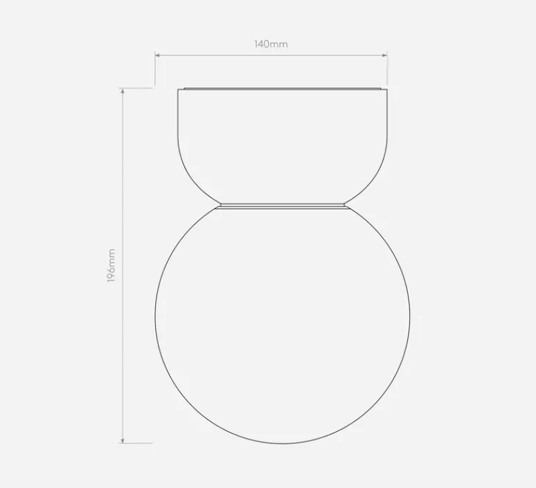 Plafonnier & Spot*Astro Plafonnier, Lyra 140, , IP44, Ø14cm, H19,5cm - blanc brillant