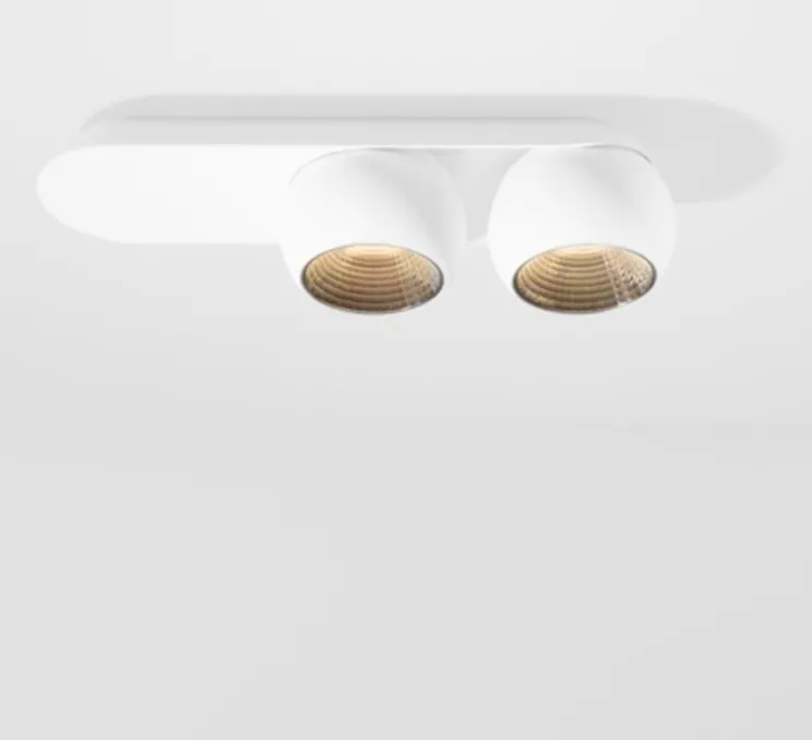 Plafonnier, Marbul Surface Adjustable 109 2x, blanc, LED, dim 1-10V/Push, 2700K, 634 lm, L37cm, H9,4cm - Modular