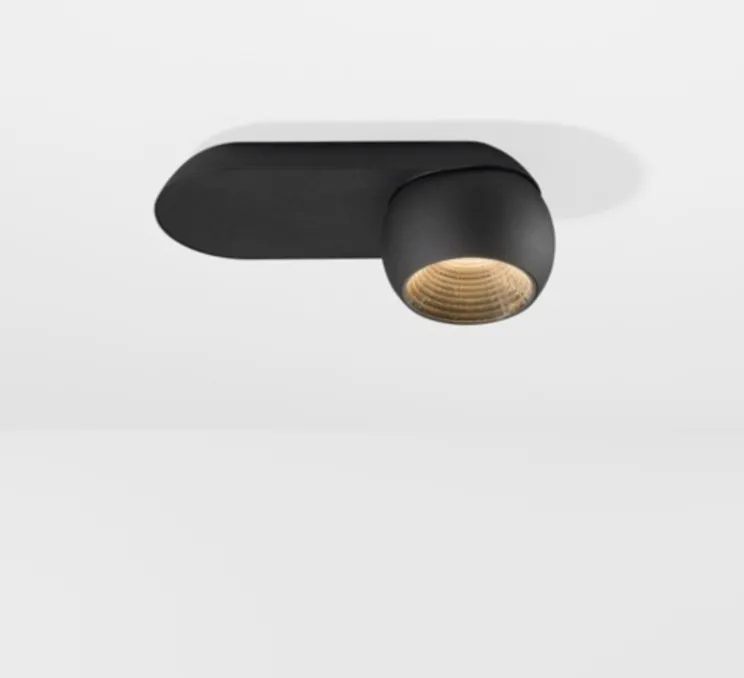 Plafonnier, Marbul Surface Adjustable 109 1x, noir, LED, dim, 2700K, 634 lm, L25,1cm, H9,4cm - Modular
