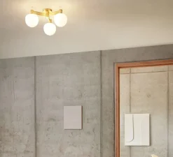 Plafonnier, Memoir 120 III, laiton, L37,8cm, H26,3cm - Lyfa