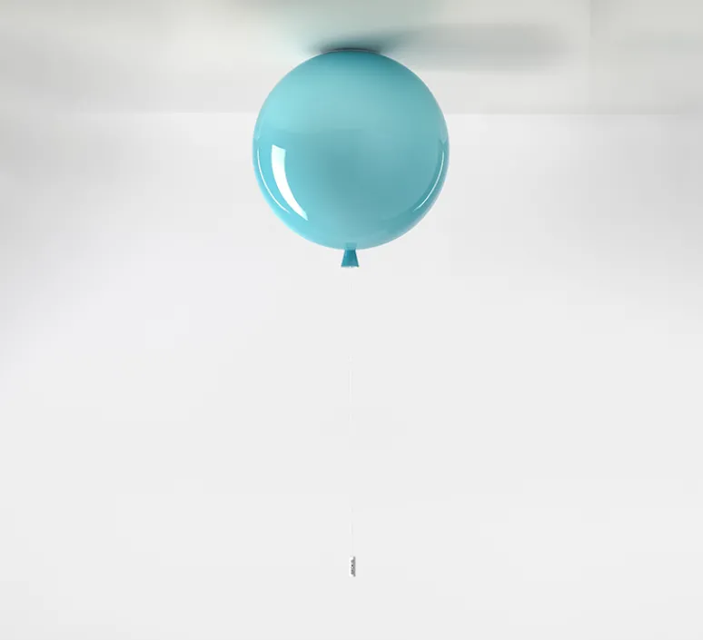 Plafonnier & Spot*Brokis Plafonnier, Memory 400, , Ø40cm, H41,5cm - turquoise brillant, câble blanc