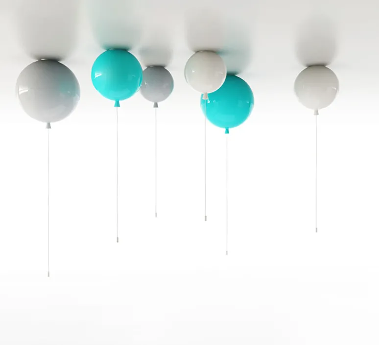 Plafonnier & Spot*Brokis Plafonnier, Memory 400, , Ø40cm, H41,5cm - turquoise brillant, câble blanc