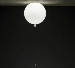 Plafonnier & Spot*Brokis Plafonnier, Memory 400, verre opalin mat, câble blanc, Ø40cm, H41,5cm - verre opalin mat, ficelle blanche