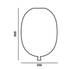 Plafonnier & Spot*Brokis Plafonnier, Memory Oval 350, , Ø35cm, H50,5cm - marron glossy