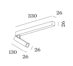 Plafonnier & Spot*Wever&Ducré Plafonnier, Mick 1.0, , LED, dim, 2700K, 410 lm, L33cm, H13cm - blanc et or