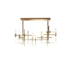 Plafonnier, Mikado So Double, laiton, LED, dim, 3000K, 11200 lm, L170cm, H145cm - Contardi