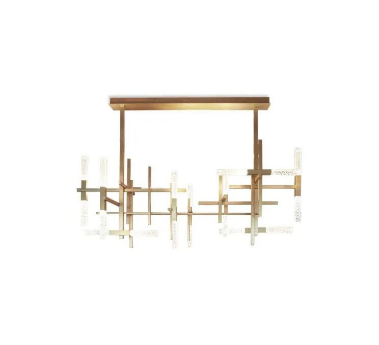 Plafonnier, Mikado So Double, laiton, LED, dim, 3000K, 11200 lm, L170cm, H145cm - Contardi