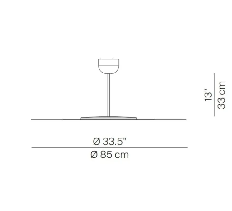 Plafonnier, Millimetro , laiton, verre miroir, dim, 2700K, 3393 lm, Ø85cm, H33cm - Luceplan