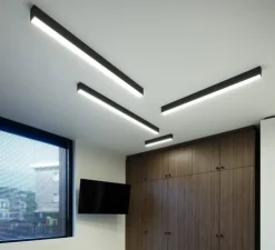 Plafonnier, Mino 60, noir, LED, 3000k, 1960 lm, L148cm, H8cm - XAL