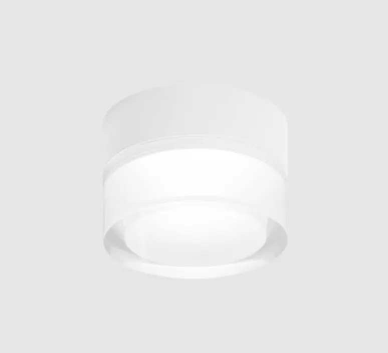 Plafonnier & Spot*Wever&Ducré Plafonnier, Mirbi Surface 1.0, , IP44, LED, dim, 3000K, 640 lm, Ø9,2cm, H74,5cm - blanc