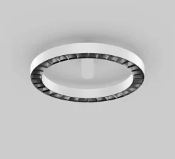 Plafonnier, Mita circle 450, blanc, chrome, LED, dim, 3000K, 3090 lm, Ø42,6cm, H7,2cm - XAL