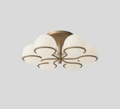 Plafonnier, Model 2042/6, champagne, Ø65cm, H29cm - Astep