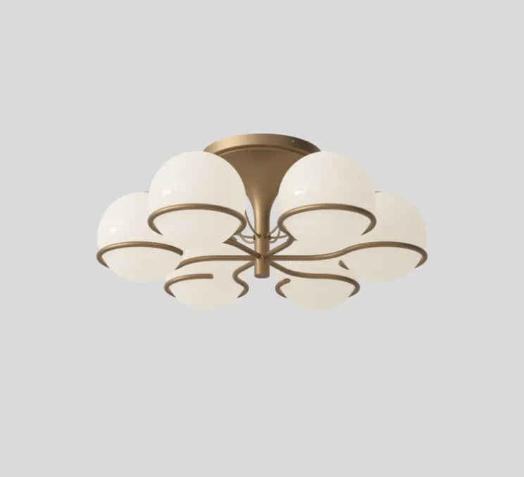 Plafonnier, Model 2042/6, champagne, Ø65cm, H29cm - Astep