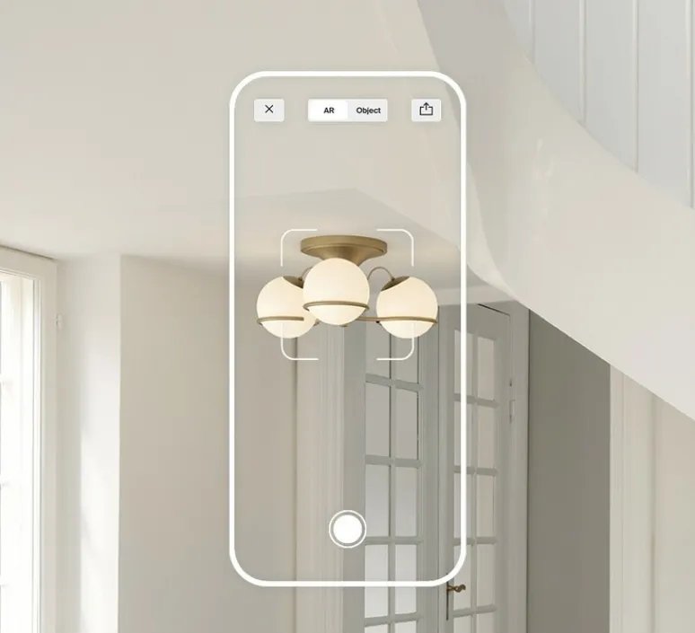 Plafonnier & Spot*Astep Plafonnier, Model 2042/3, , Ø65cm, H29cm - champagne