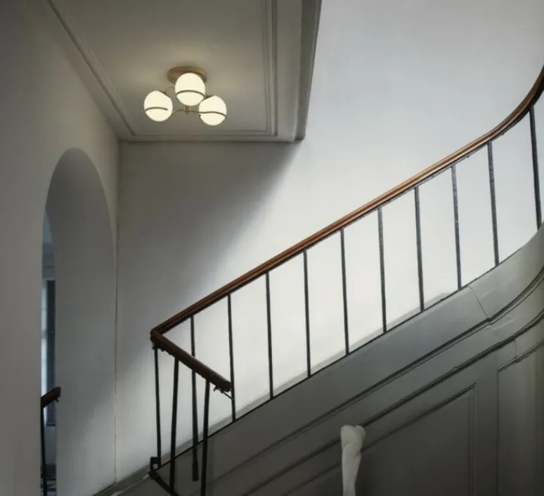 Plafonnier & Spot*Astep Plafonnier, Model 2042/3, , Ø65cm, H29cm - champagne