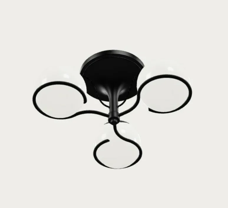 Plafonnier & Spot*Astep Plafonnier, Model 2042/3, , Ø65cm, H29cm - champagne