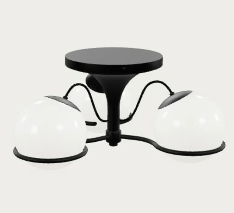 Plafonnier & Spot*Astep Plafonnier, Model 2042/3, , Ø65cm, H29cm - champagne